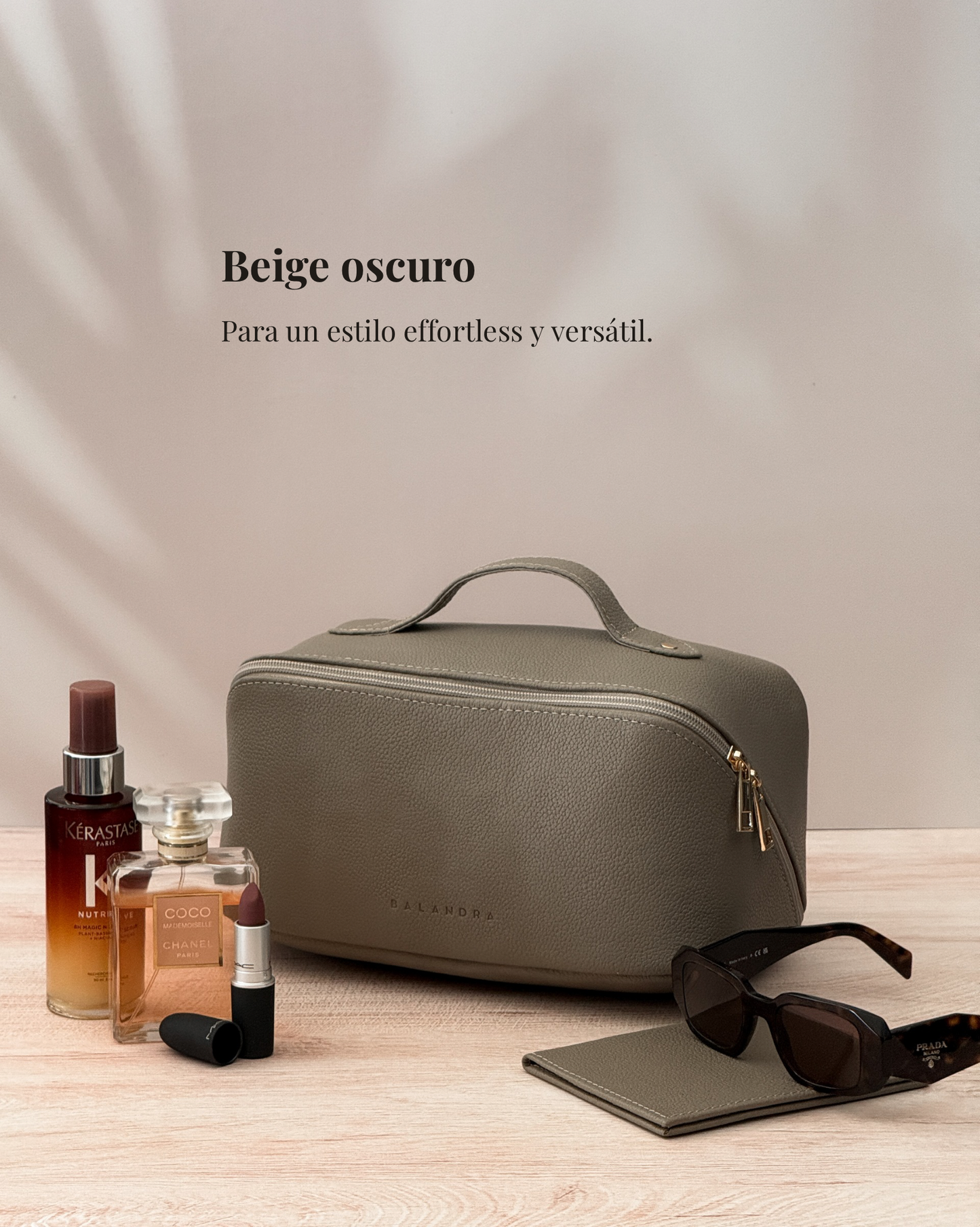 Beauty Pouch | Cosmetiquera amplia de piel