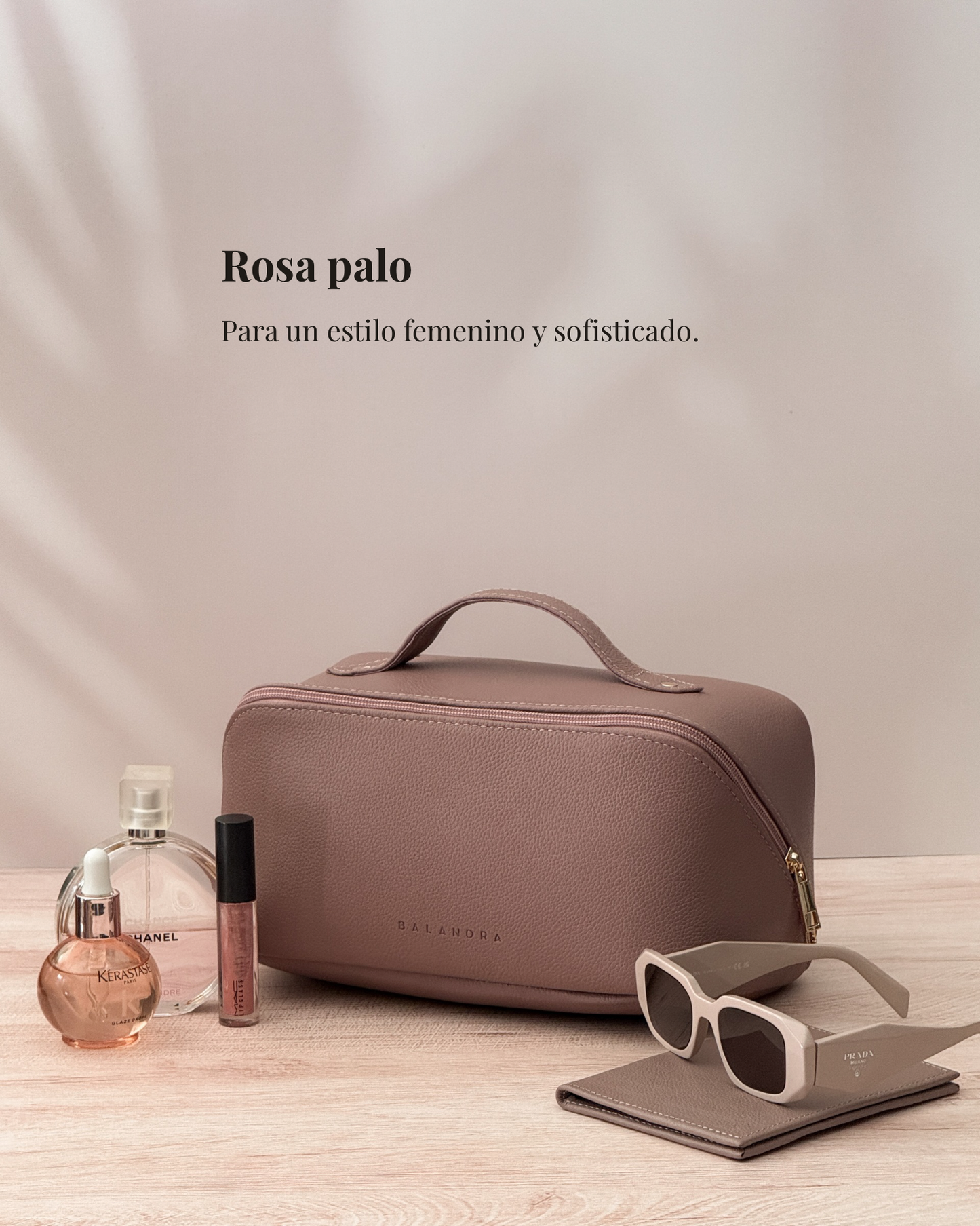 Beauty Pouch | Cosmetiquera amplia de piel