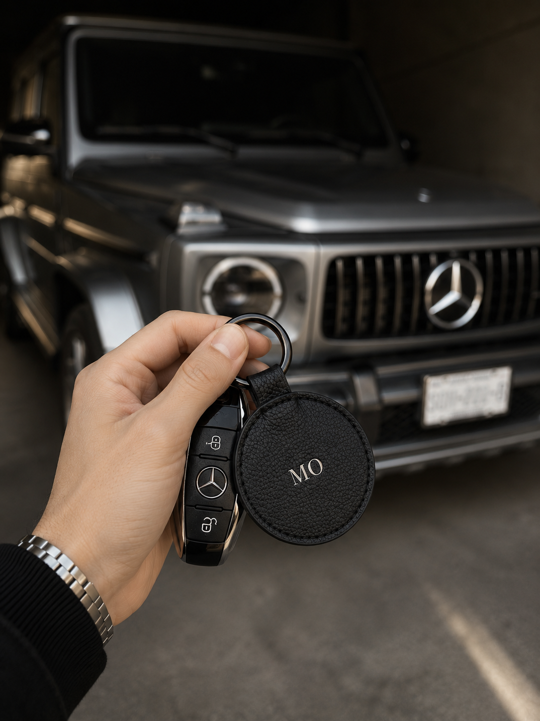 Round Keychain | Llavero redondo de piel