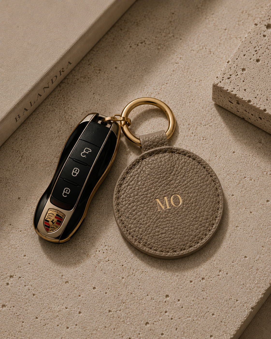 Round Keychain | Llavero redondo de piel