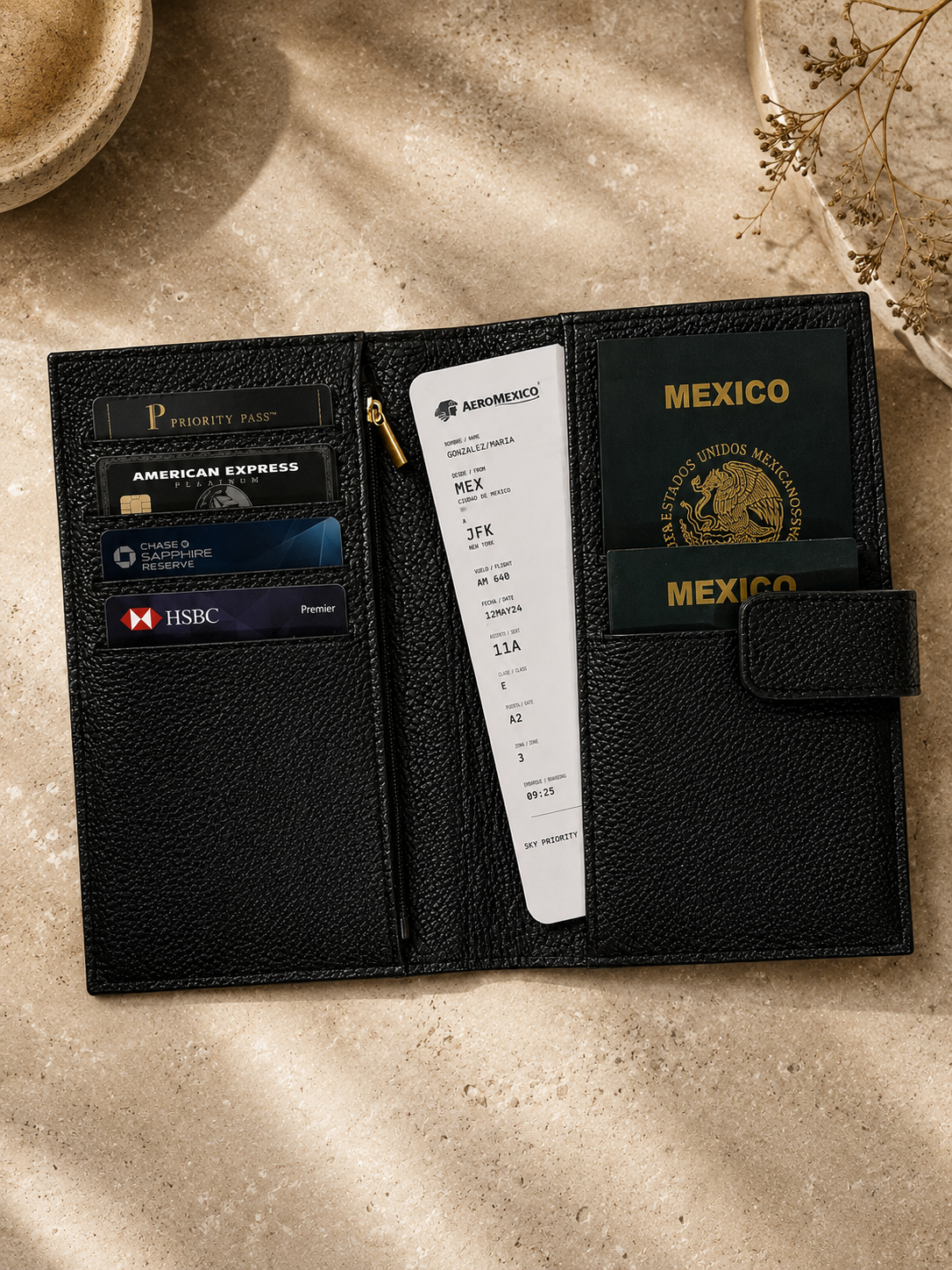 Travel wallet | Organizador de viaje de piel